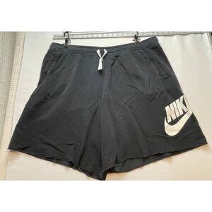 Nike sweat shorts mens 4XL 40 x 9 drawstrings high rise cut off unhem black